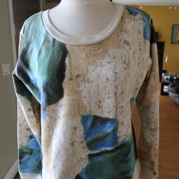 Acne Studios Angle Printed abstract unisex sweatshirt pullover $300 Barneys - Picture 1 of 15
